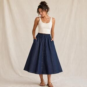 Tumbleweed Vintage Denim Midi Skirt Small